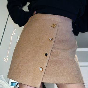 Tan Soft Mini Skirt - Korean Brand "3.3 Field Trip"